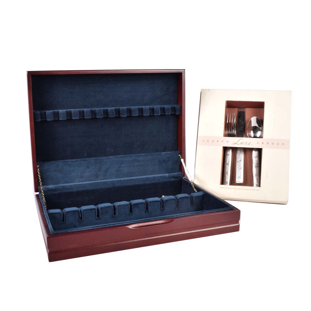 Wallace Flatware Chest and Joseph Abboud Stainless Flatware