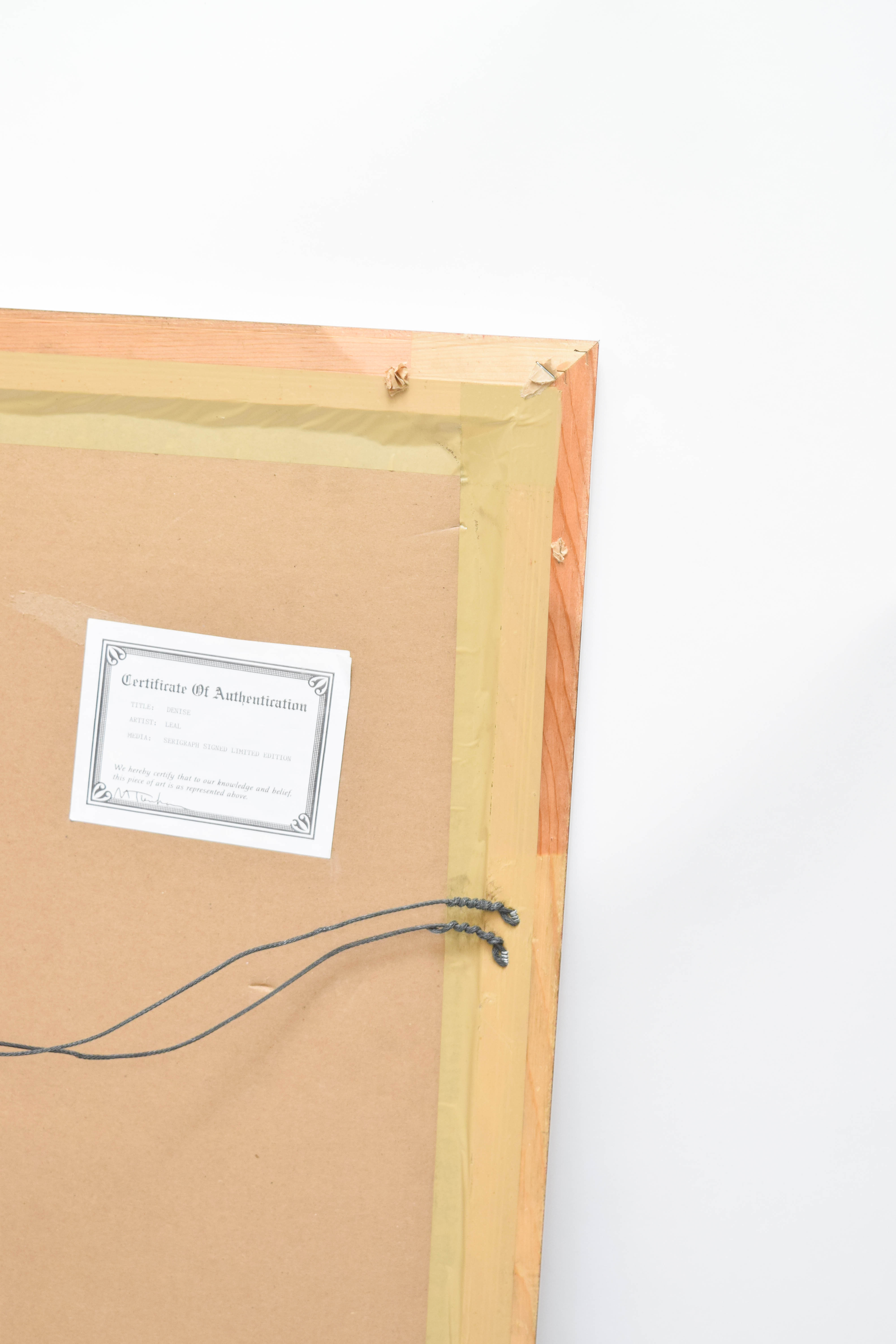 Steve Leal Artist's Proof Serigraph "Denise"