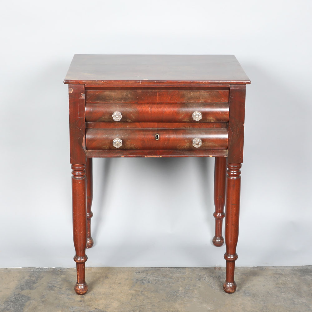 Antique Empire Mahogany Worktable