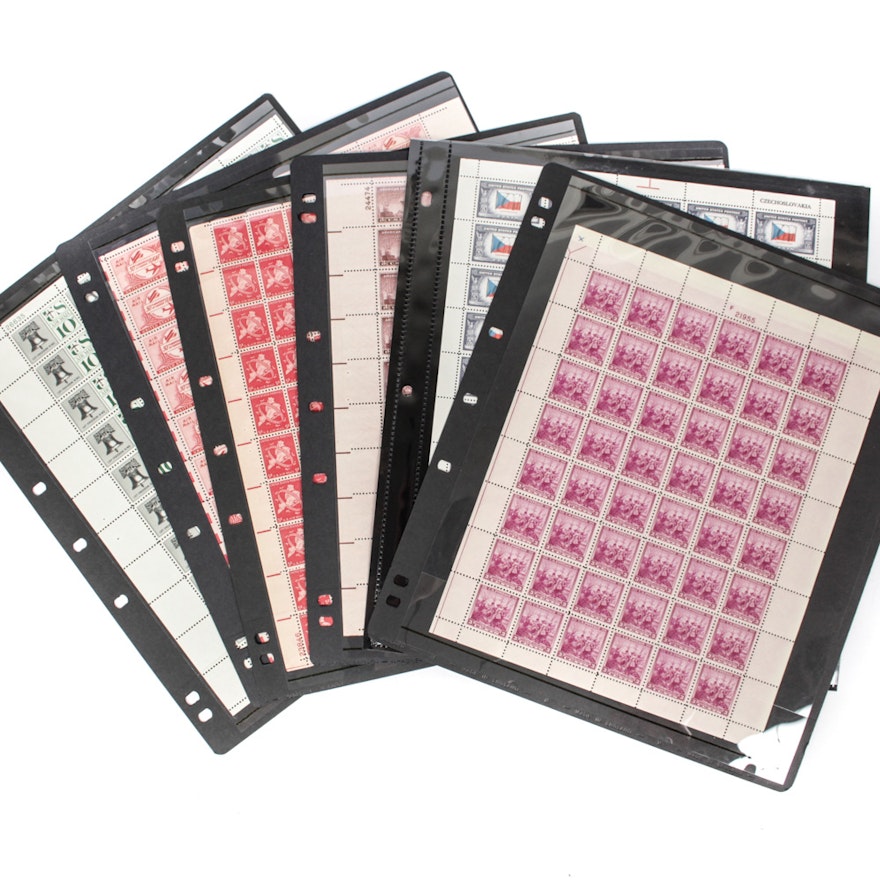 Eclectic Vintage U.S. Stamp Sheets