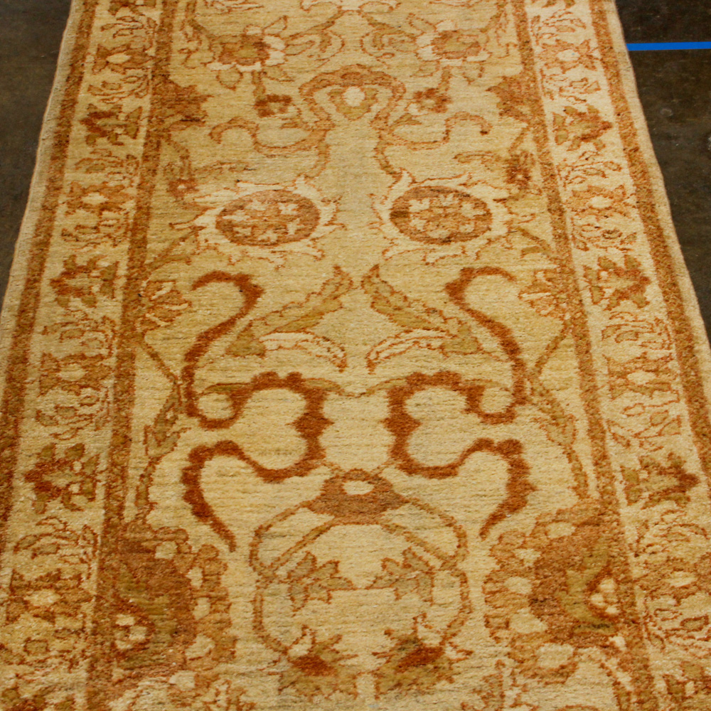 Hand-Knotted Peshawar Carpet Runner