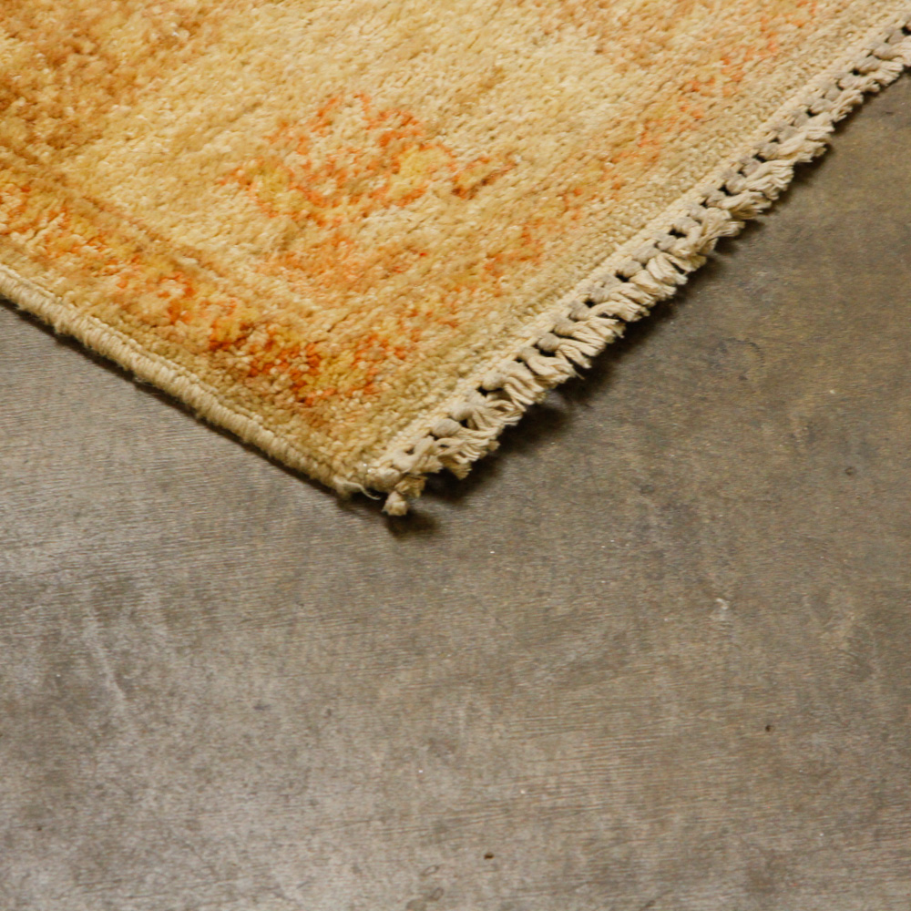 Hand-Knotted Oushak Wool Carpet Runner