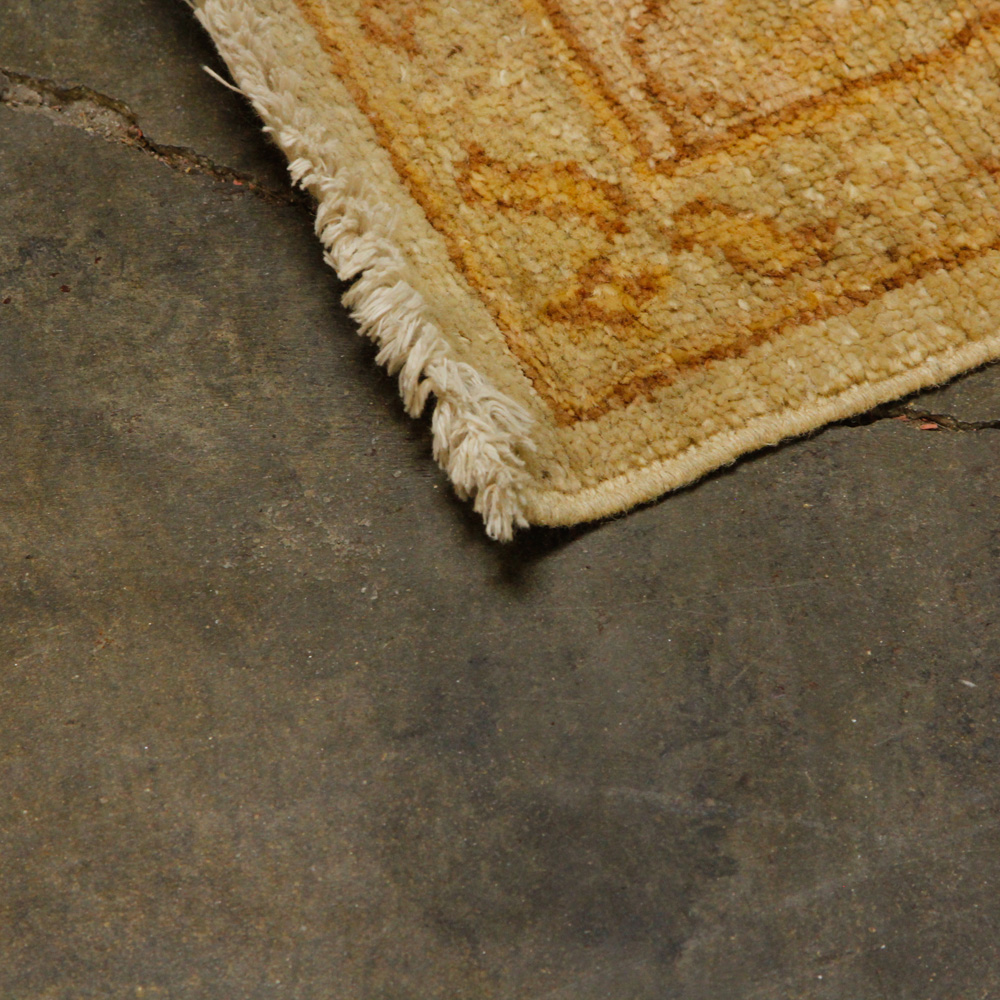 Hand-Knotted Turkish Oushak Wool Runner Rug