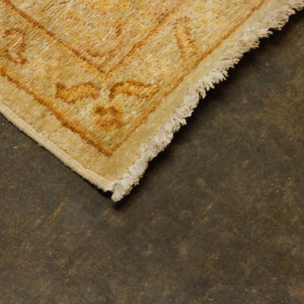 Hand-Knotted Turkish Oushak Wool Runner Rug