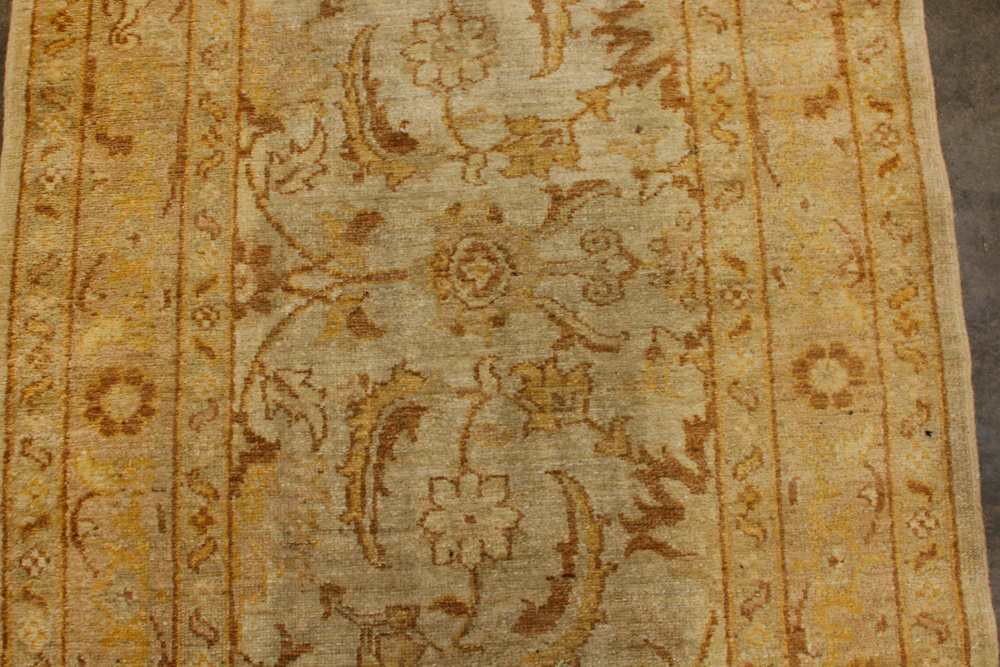 Hand-Knotted Turkish Oushak Wool Runner Rug