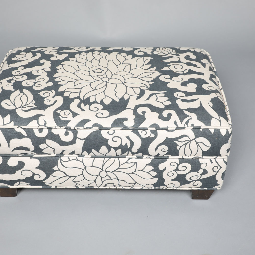 Upholstered Arm Chair and Ottoman