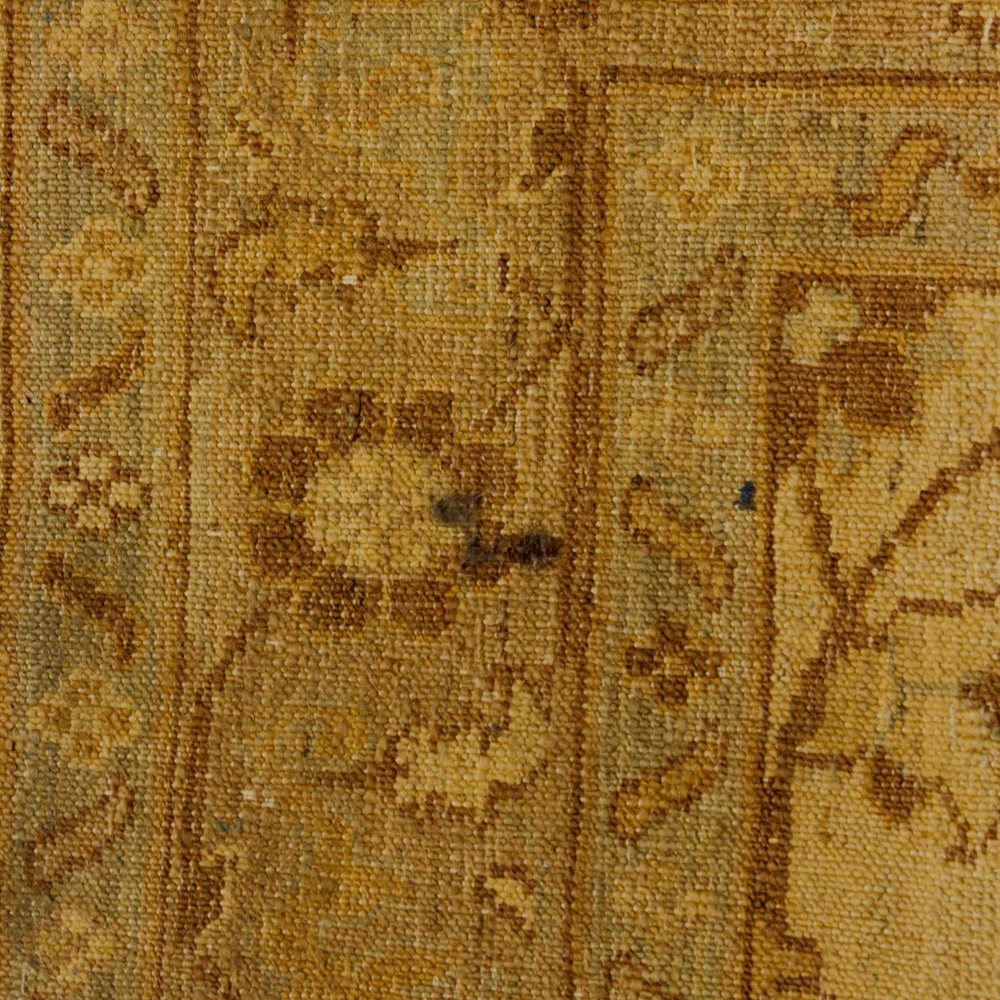 Hand-Knotted Turkish Oushak Wool Runner Rug