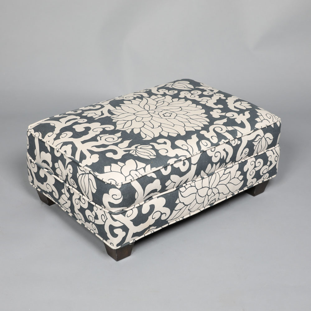 Upholstered Arm Chair and Ottoman