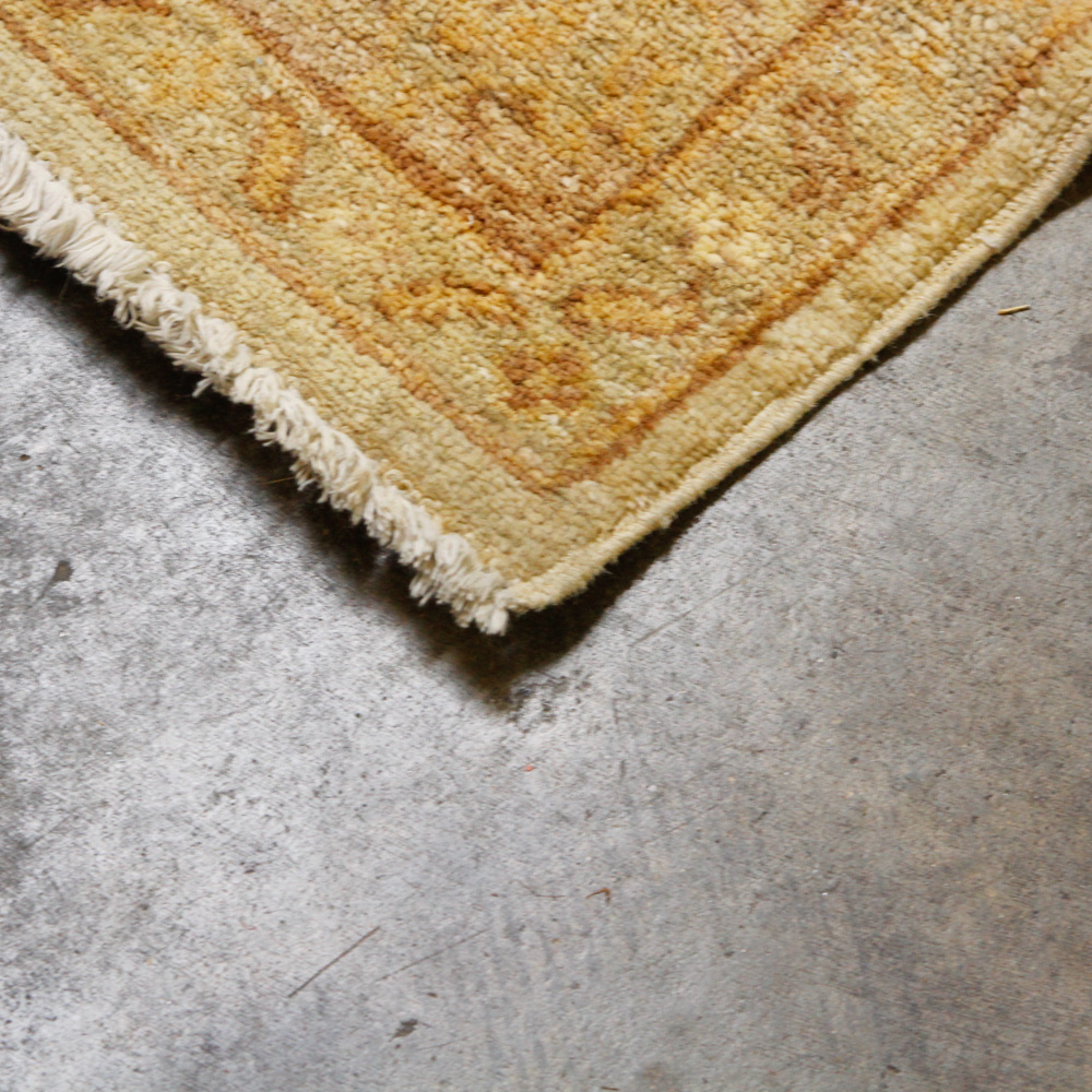 Hand-Knotted Turkish Oushak Wool Runner Rug