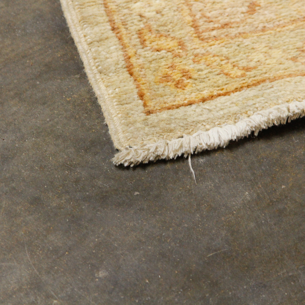 Hand-Knotted Turkish Oushak Wool Runner Rug