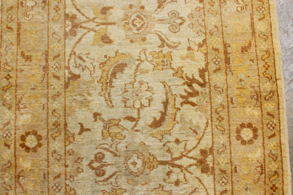 Hand-Knotted Turkish Oushak Wool Runner Rug