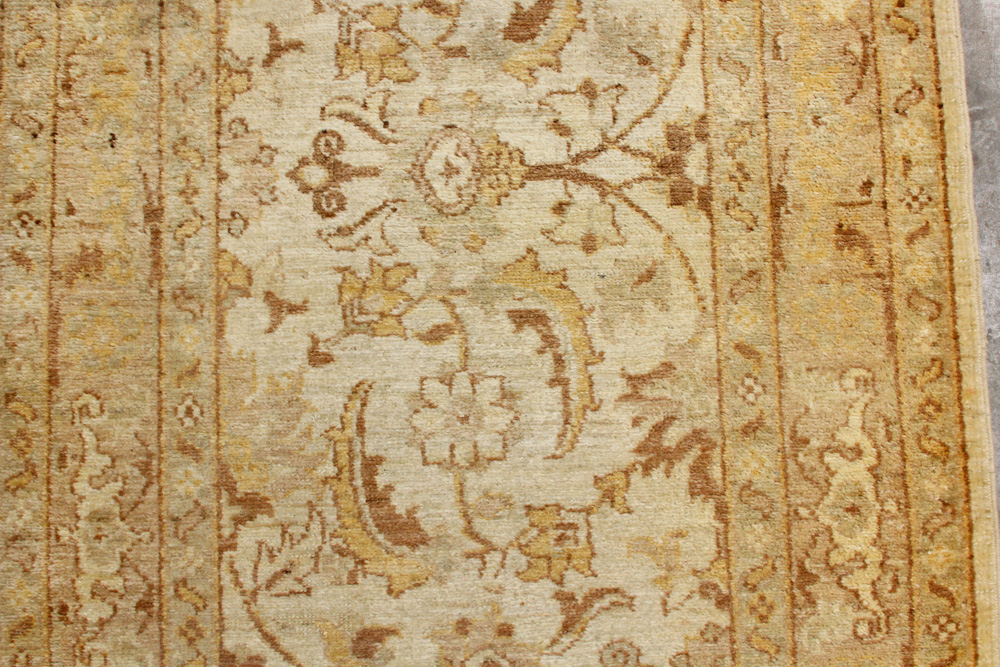 Hand-Knotted Turkish Oushak Wool Runner Rug