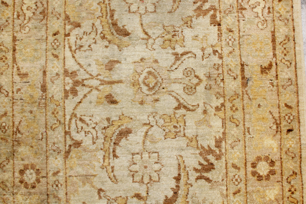 Hand-Knotted Turkish Oushak Wool Runner Rug