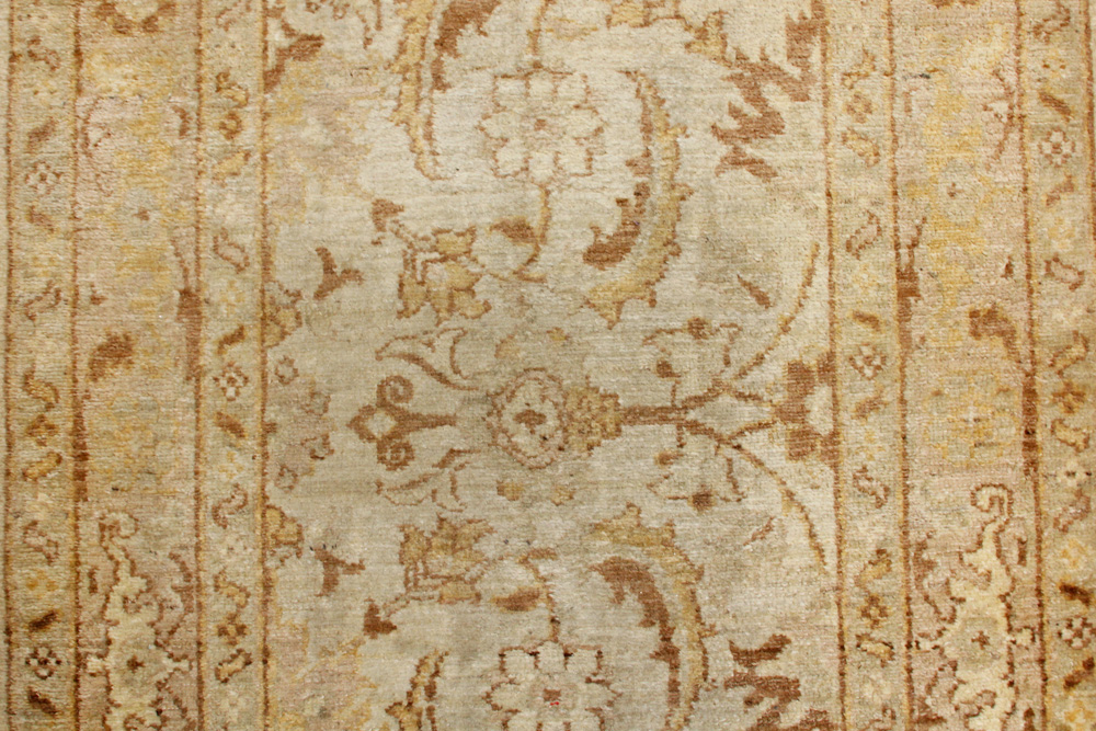 Hand-Knotted Turkish Oushak Wool Runner Rug