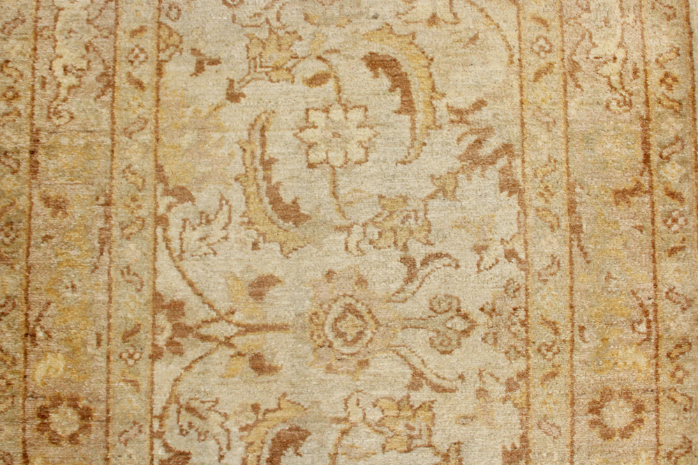 Hand-Knotted Turkish Oushak Wool Runner Rug