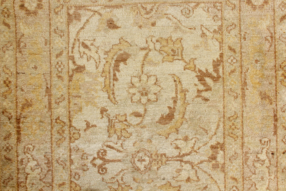 Hand-Knotted Turkish Oushak Wool Runner Rug