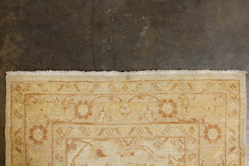 Hand-Knotted Turkish Oushak Wool Runner Rug