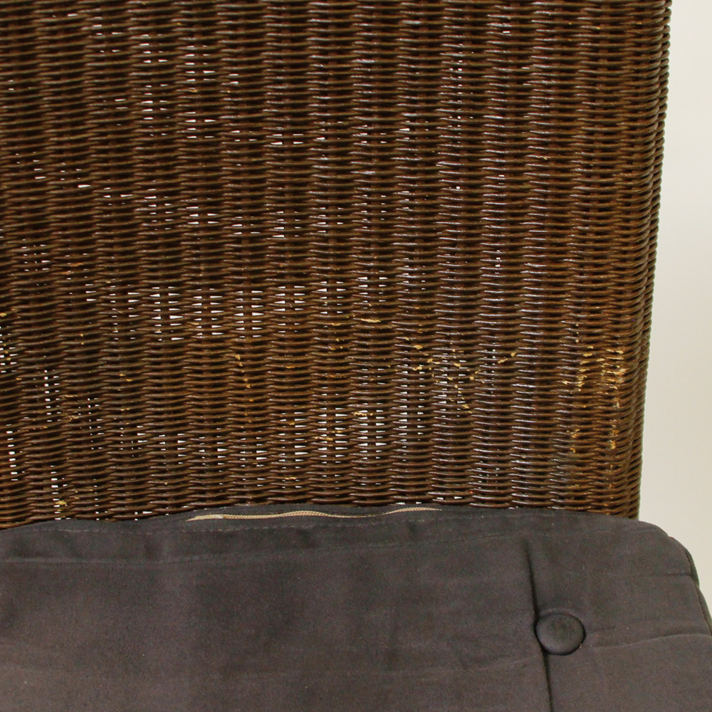 Three Wicker Counter Chairs