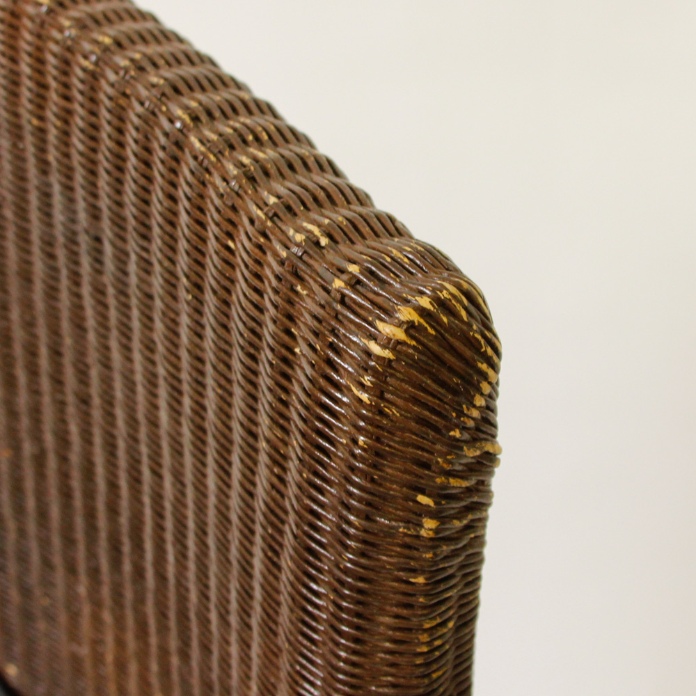 Three Wicker Counter Chairs