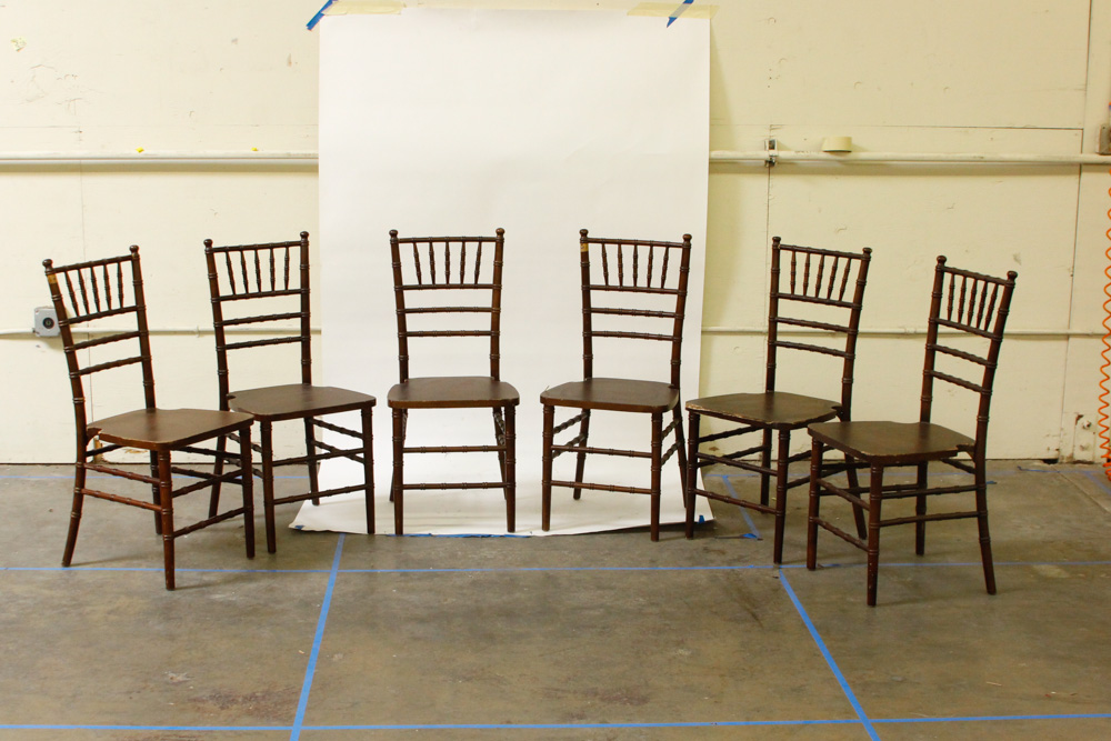 Six Chiavari Style Chairs