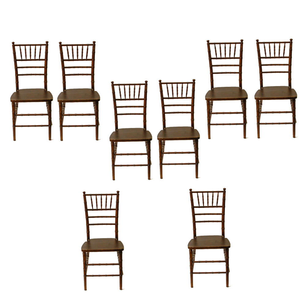 Collection of Eight Chiavari Style Chairs