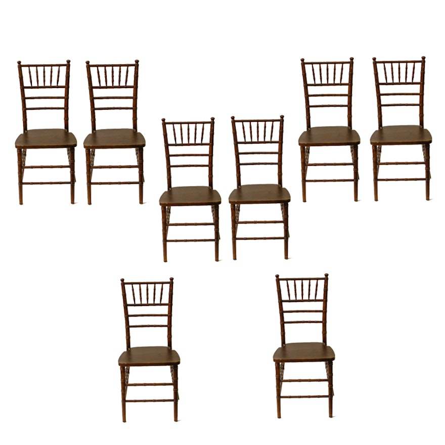 Collection of Eight Chiavari Style Chairs