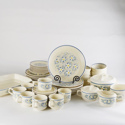 Lenox Temper-ware "Dew Drops" Dinnerware, Set of Eight and Serveware