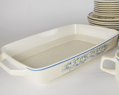 Lenox Temper-ware "Dew Drops" Dinnerware, Set of Eight and Serveware