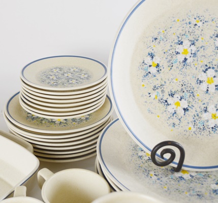 Lenox Temper-ware "Dew Drops" Dinnerware, Set of Eight and Serveware