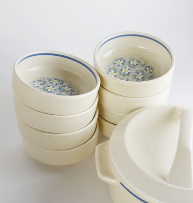 Lenox Temper-ware "Dew Drops" Dinnerware, Set of Eight and Serveware