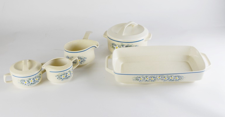 Lenox Temper-ware "Dew Drops" Dinnerware, Set of Eight and Serveware