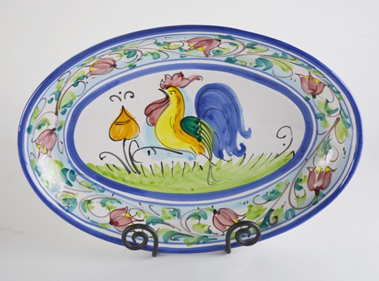 Italian Vietri Pottery Pitcher and Platter