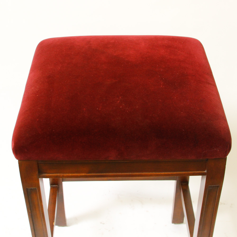 Three Velvet Barstools