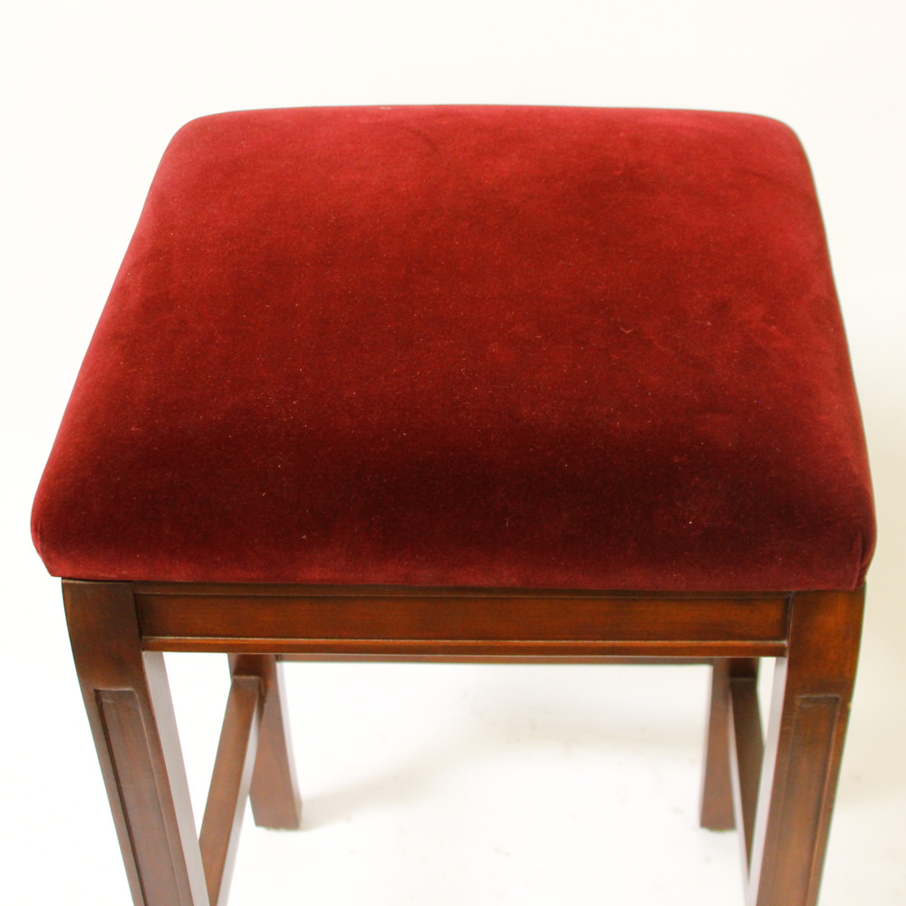 Three Velvet Barstools