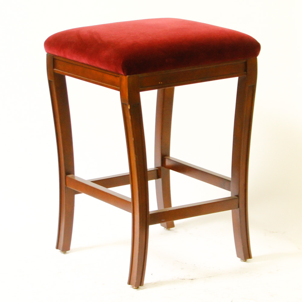 Three Velvet Barstools