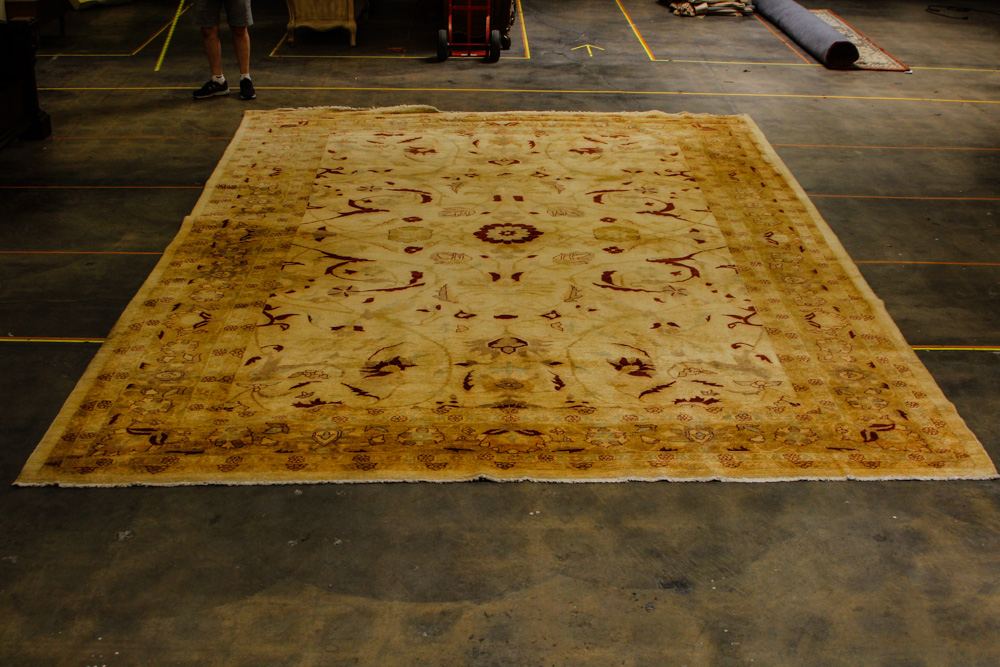 Hand-Knotted Turkish Oushak Area Rug