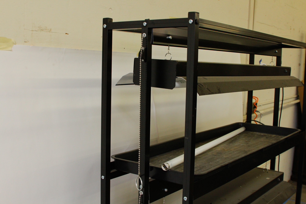 Hydroponic Shelving Unit with Lighting