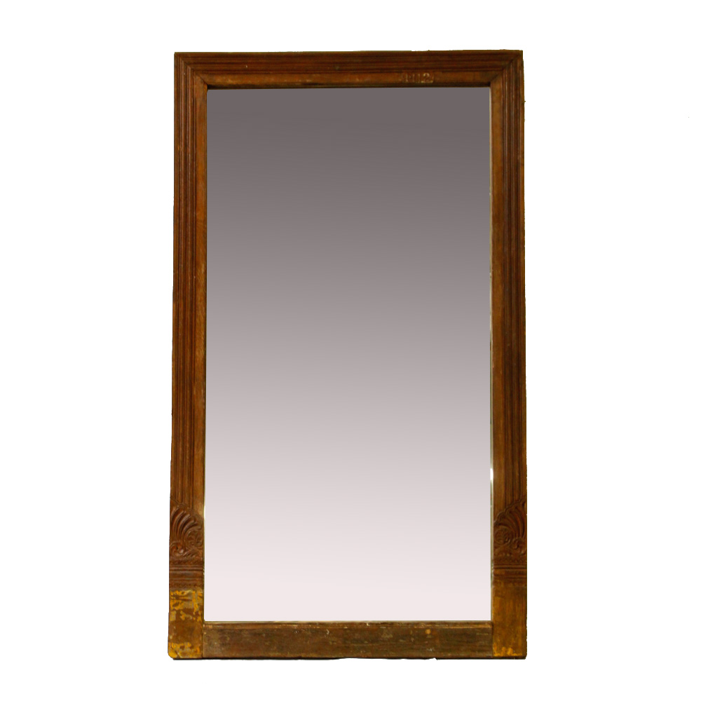 Baroque Style Outdoor Wall Lights and Wood Mirror