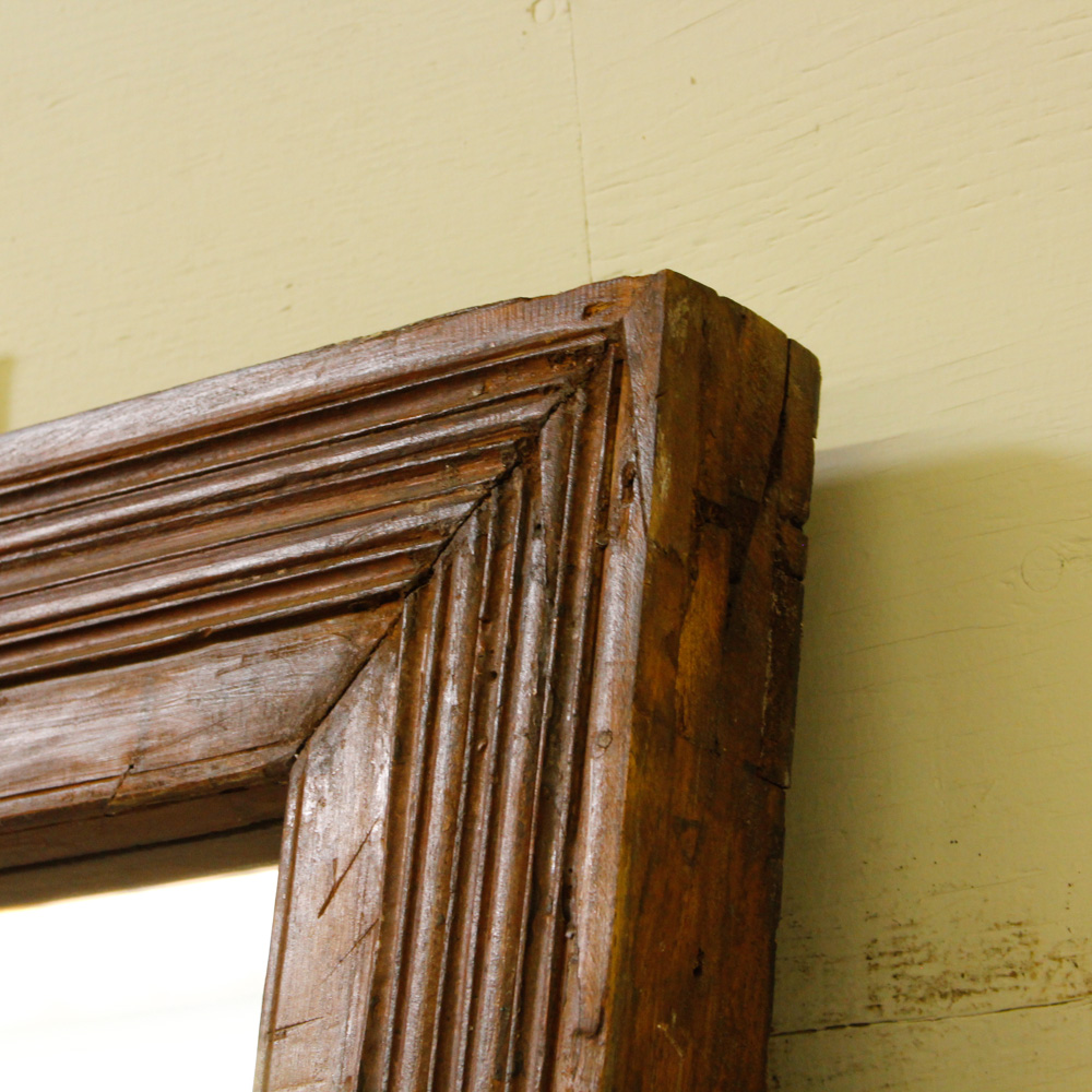 Baroque Style Outdoor Wall Lights and Wood Mirror