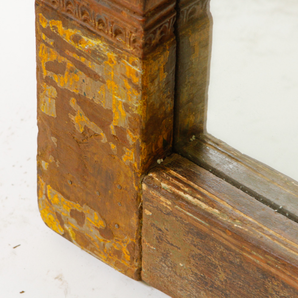 Baroque Style Outdoor Wall Lights and Wood Mirror