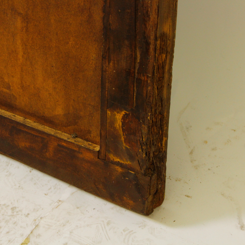 Baroque Style Outdoor Wall Lights and Wood Mirror