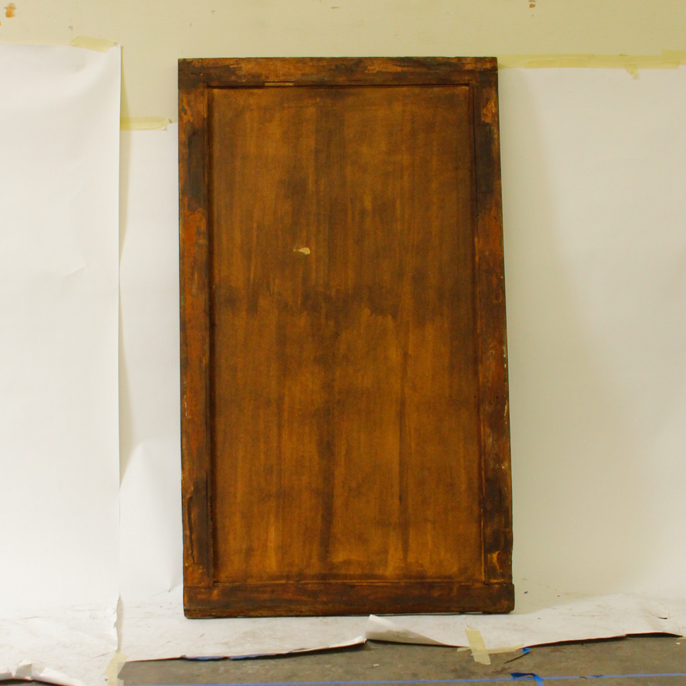 Baroque Style Outdoor Wall Lights and Wood Mirror