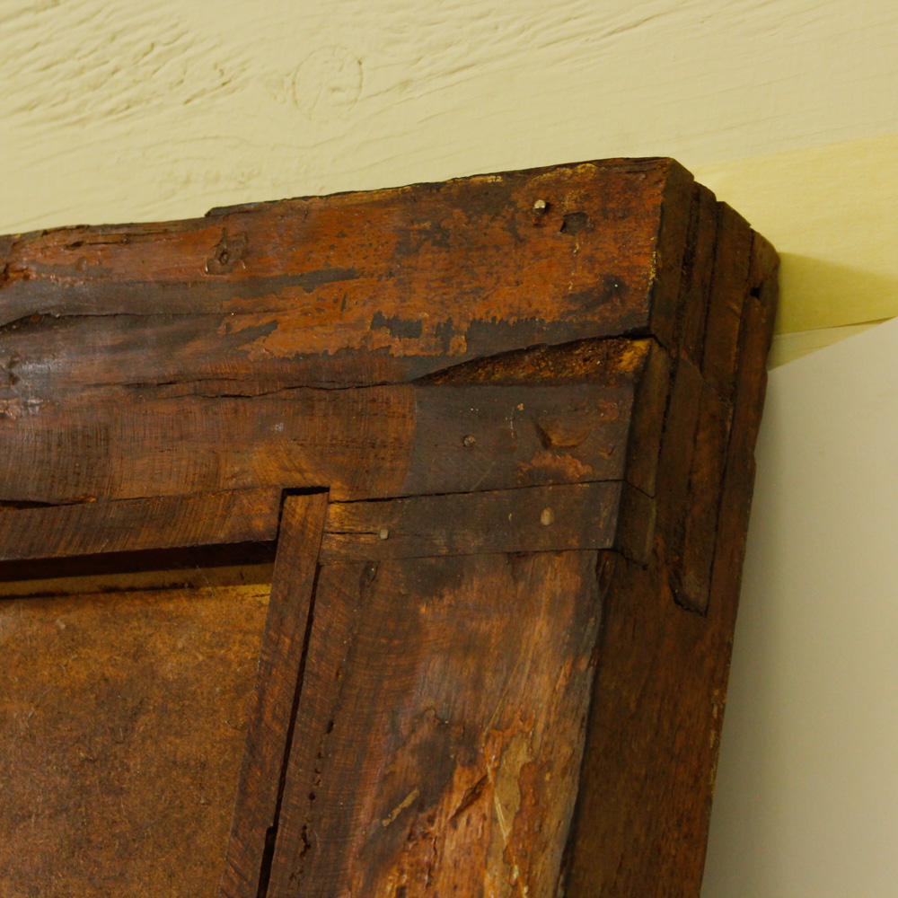 Baroque Style Outdoor Wall Lights and Wood Mirror