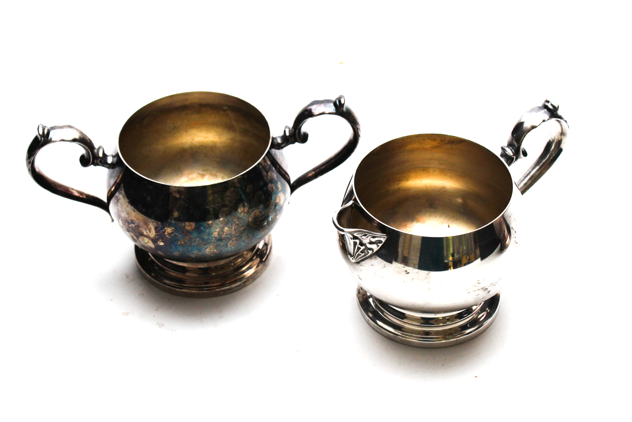 Silver Plate Coffee and Tea Service with Tray