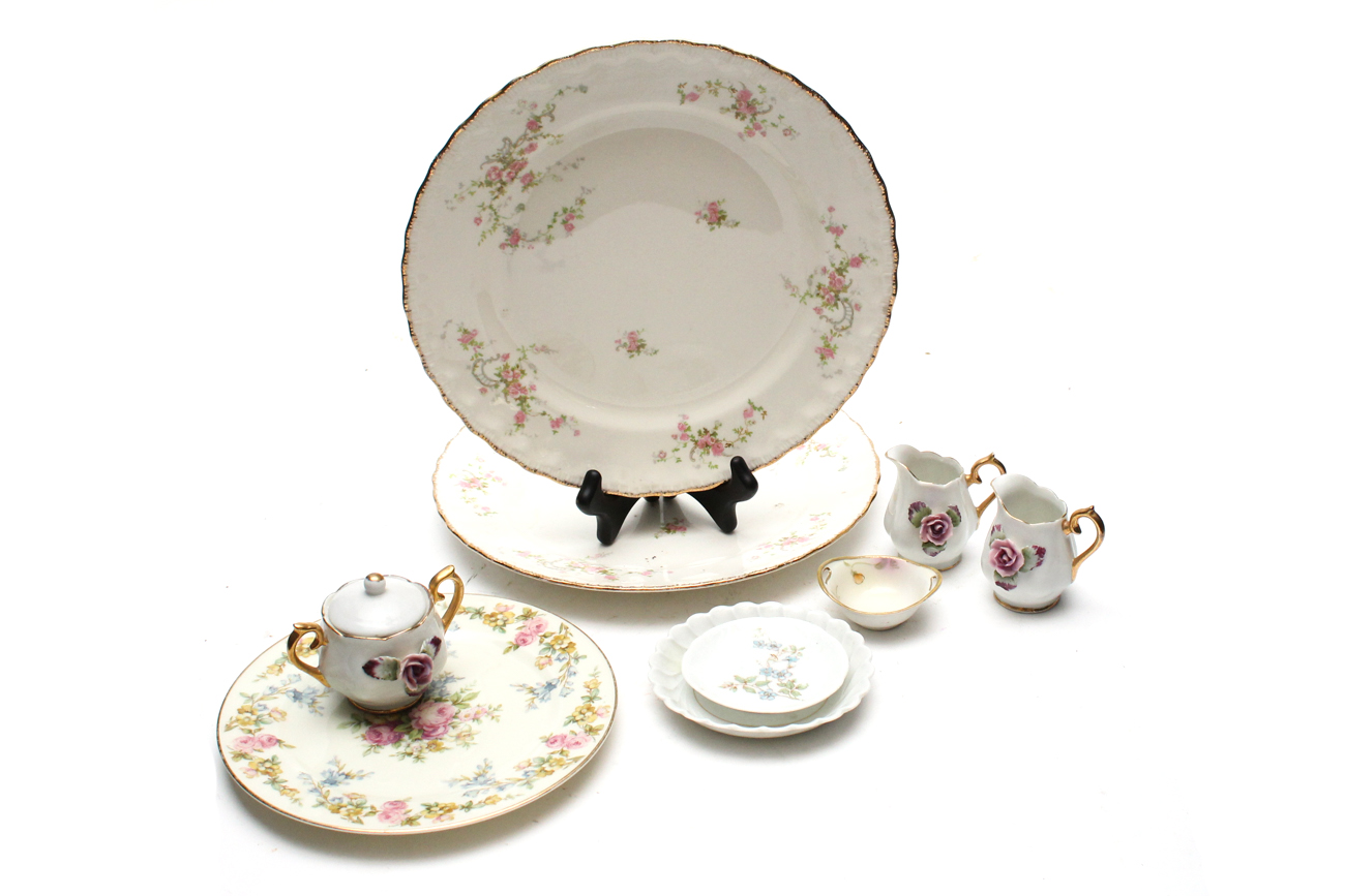 Antique Floral China By Haviland, KPM, Pope Gosser, and Nippon