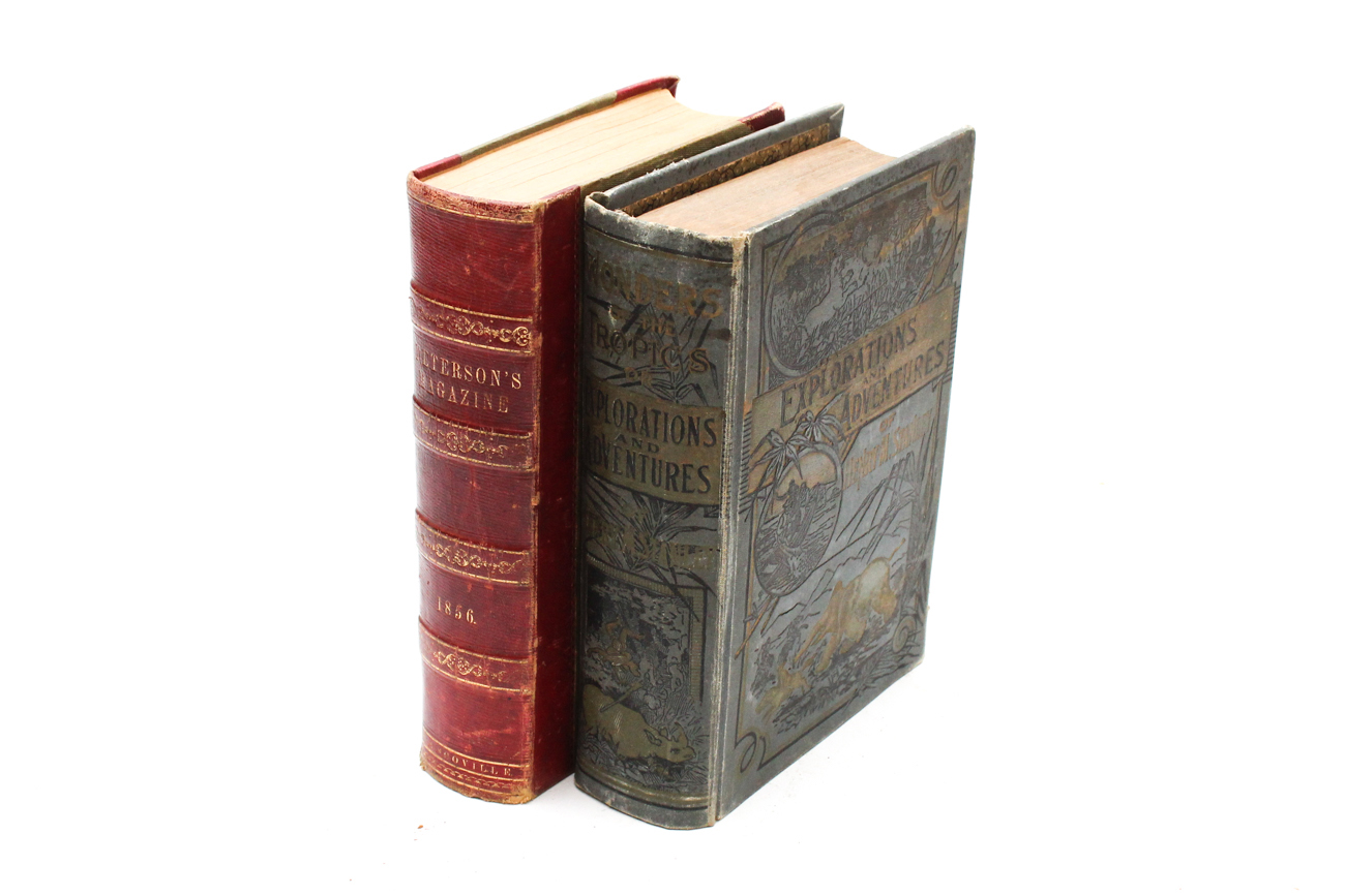 Rare Volume Of "Sharon Springs" With Other Antique Nonfiction and Fiction Books