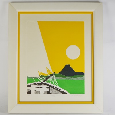 G. Clark Sealy Limited Edition Color Etching "Sailing Home"