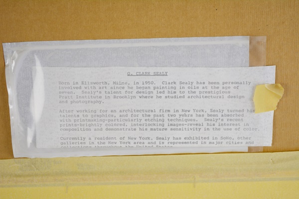 G. Clark Sealy Limited Edition Color Etching "Sailing Home"