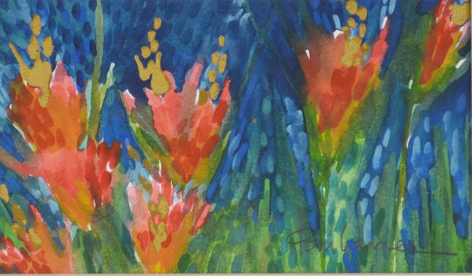 Tom Barnes Original Floral Watercolor