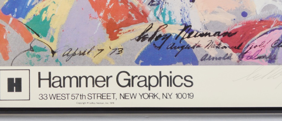 "Arnie In the Rain" Poster Print After LeRoy Neiman